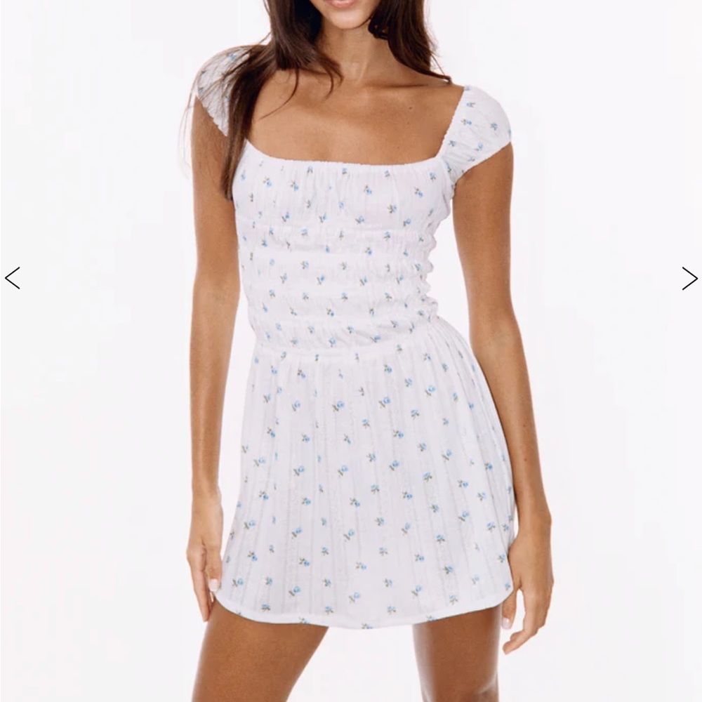 With Jean Marseille Dress Blue Pointelle